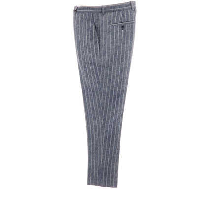 【新品】チルコロ1901 CIRCOLO 1901 コットン ジャージー ストライプ プリント カジュアルスラックスパンツ ネイビーxホワイト【サイズ50】【 状態ランクN 】【 メンズ 】