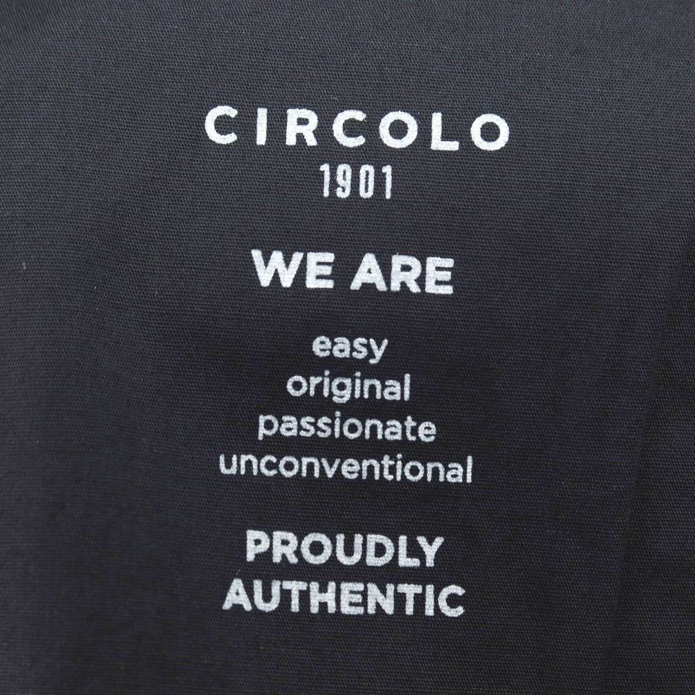 【新品】チルコロ1901 CIRCOLO 1901 コットン ジャージー カジュアルスラックスパンツ ネイビー【サイズ44】【 状態ランクN 】【 メンズ 】