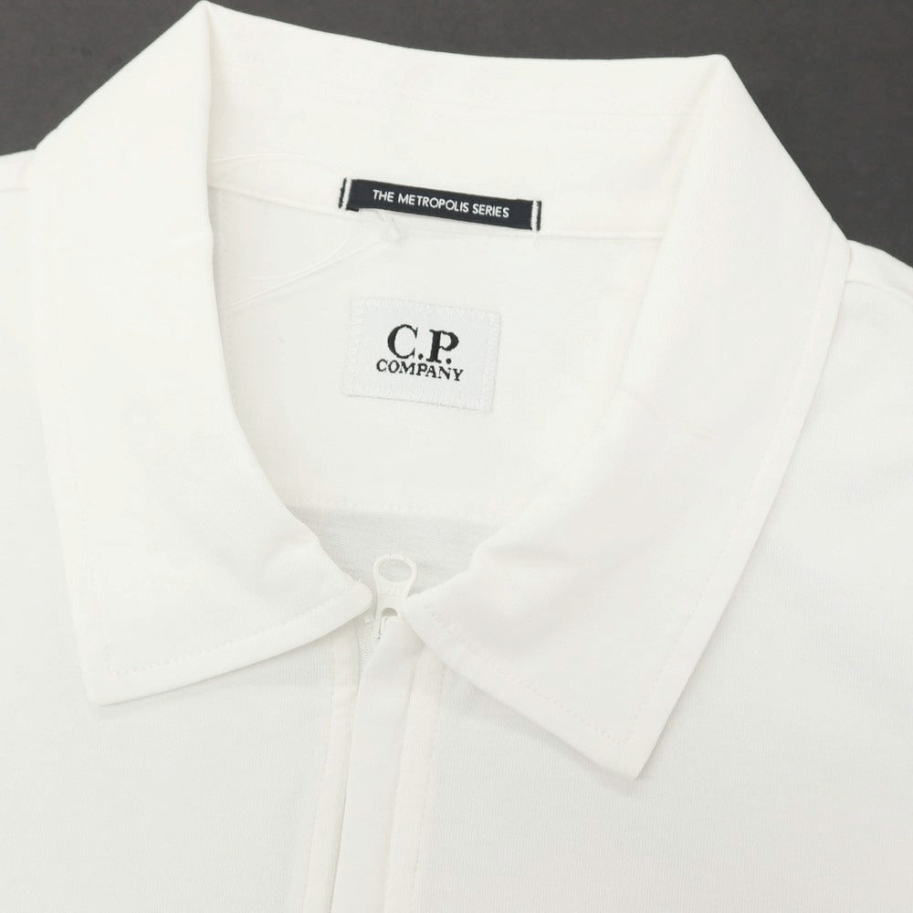 【新品アウトレット】シーピーカンパニー C.P.Company コットン ジップ 半袖ポロシャツ ホワイト【 S 】【 状態ランクN- 】【 メンズ 】[APD]