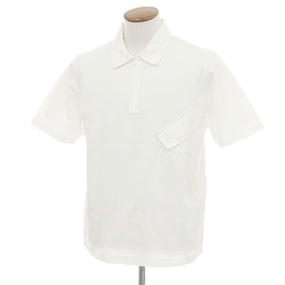 【新品アウトレット】シーピーカンパニー C.P.Company コットン ジップ 半袖ポロシャツ ホワイト【サイズM】【 状態ランクN- 】【 メンズ 】