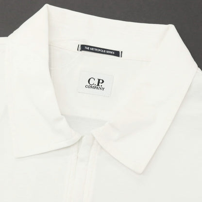 【新品アウトレット】シーピーカンパニー C.P.Company コットン ジップ 半袖ポロシャツ ホワイト【サイズM】【 状態ランクN- 】【 メンズ 】