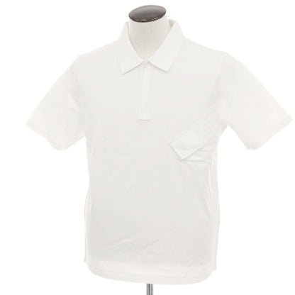 【新品】シーピーカンパニー C.P.Company コットン ジップ 半袖ポロシャツ ホワイト【サイズL】【 状態ランクN 】【 メンズ 】