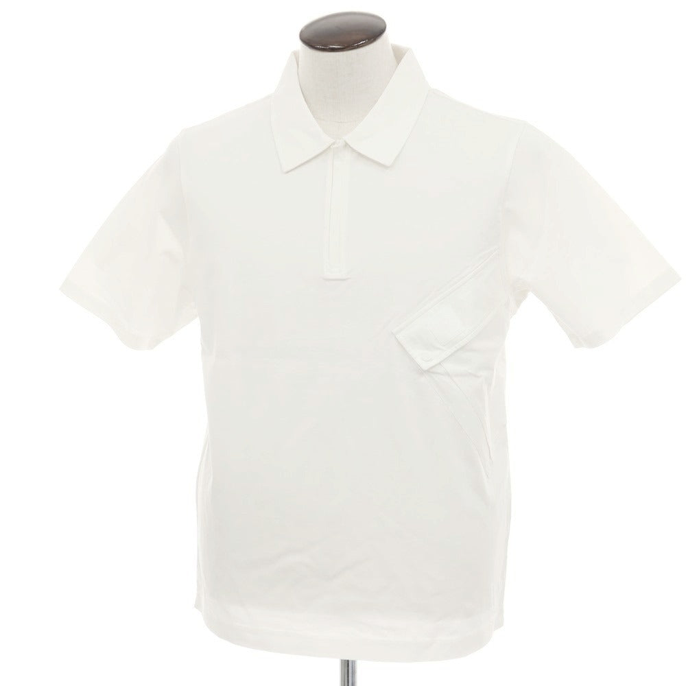 【新品】シーピーカンパニー C.P.Company コットン ジップ 半袖ポロシャツ ホワイト【 XL 】【 状態ランクN 】【 メンズ 】[APD]