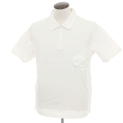 【新品】シーピーカンパニー C.P.Company コットン ジップ 半袖ポロシャツ ホワイト【 XL 】【 状態ランクN 】【 メンズ 】[APD]
