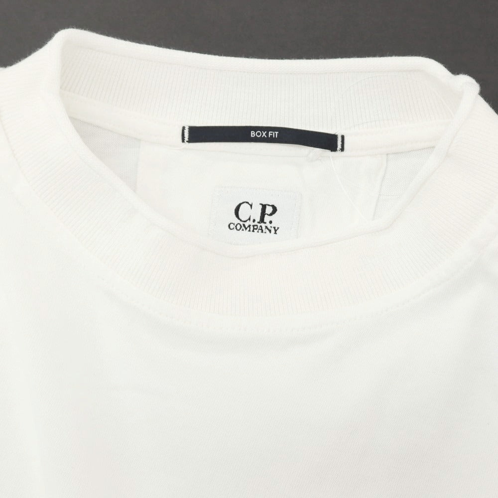 【新品】シーピーカンパニー C.P.Company BOX FIT コットン モックネック 長袖Ｔシャツ ホワイト【サイズM】【 状態ランクN 】【 メンズ 】[CPD]