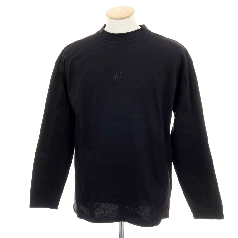 【新品】シーピーカンパニー C.P.Company BOX FIT コットン モックネック 長袖Ｔシャツ ブラック【サイズS】【 状態ランクN 】【 メンズ 】[CPD]