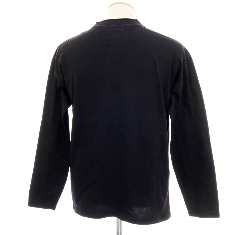 【新品】シーピーカンパニー C.P.Company BOX FIT コットン モックネック 長袖Ｔシャツ ブラック【サイズS】【 状態ランクN 】【 メンズ 】[CPD]
