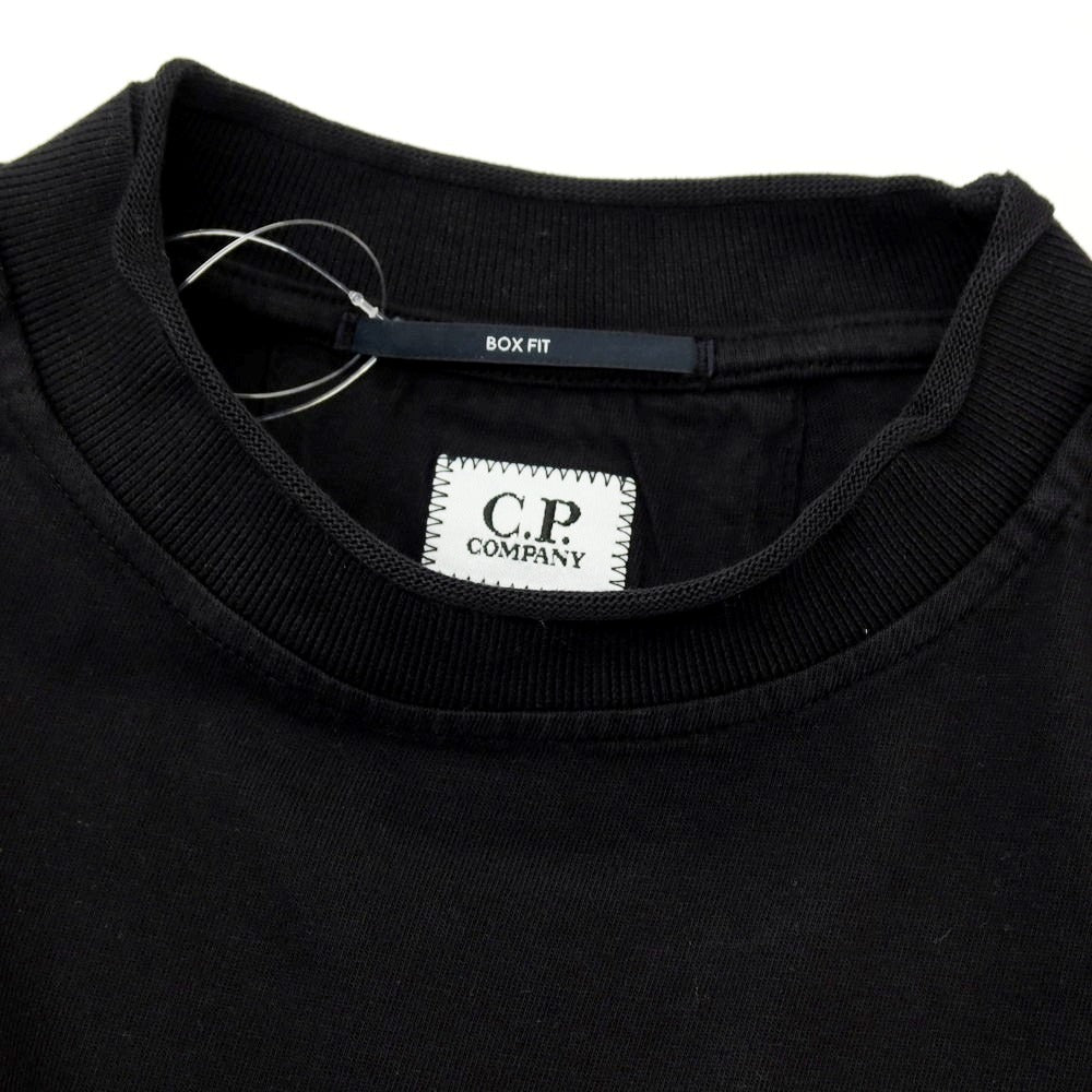 【新品】シーピーカンパニー C.P.Company BOX FIT コットン モックネック 長袖Ｔシャツ ブラック【 L 】【 状態ランクN 】【 メンズ 】[APD]