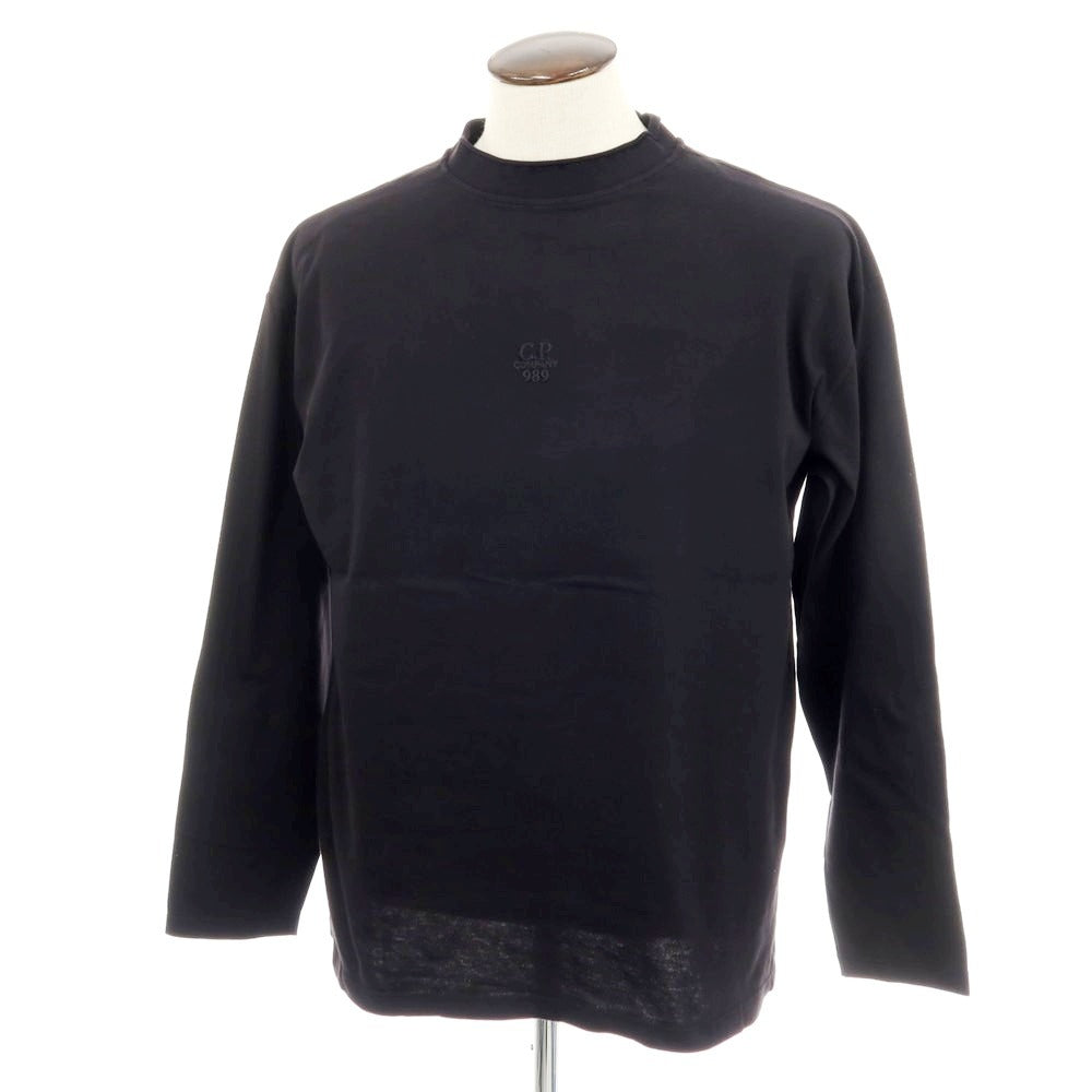 【新品】シーピーカンパニー C.P.Company BOX FIT コットン モックネック 長袖Ｔシャツ ブラック【サイズXL】【 状態ランクN 】【 メンズ 】