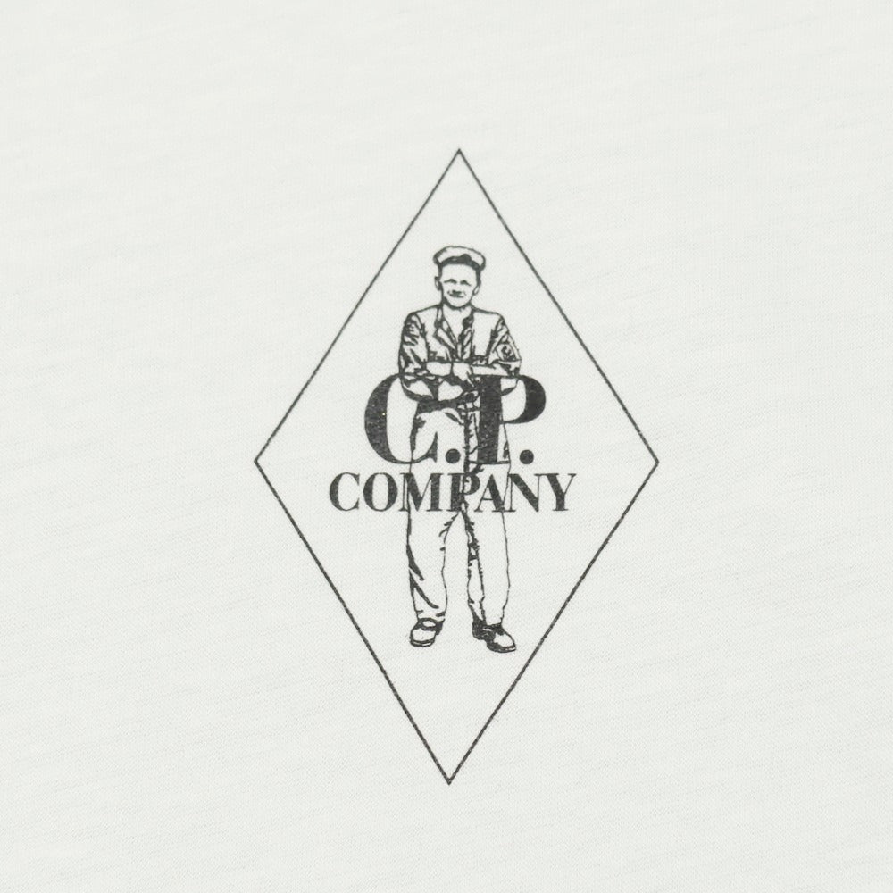 【新品】シーピーカンパニー C.P.Company コットン クルーネック 半袖Ｔシャツ ホワイト【サイズL】【 状態ランクN 】【 メンズ 】[CPD]