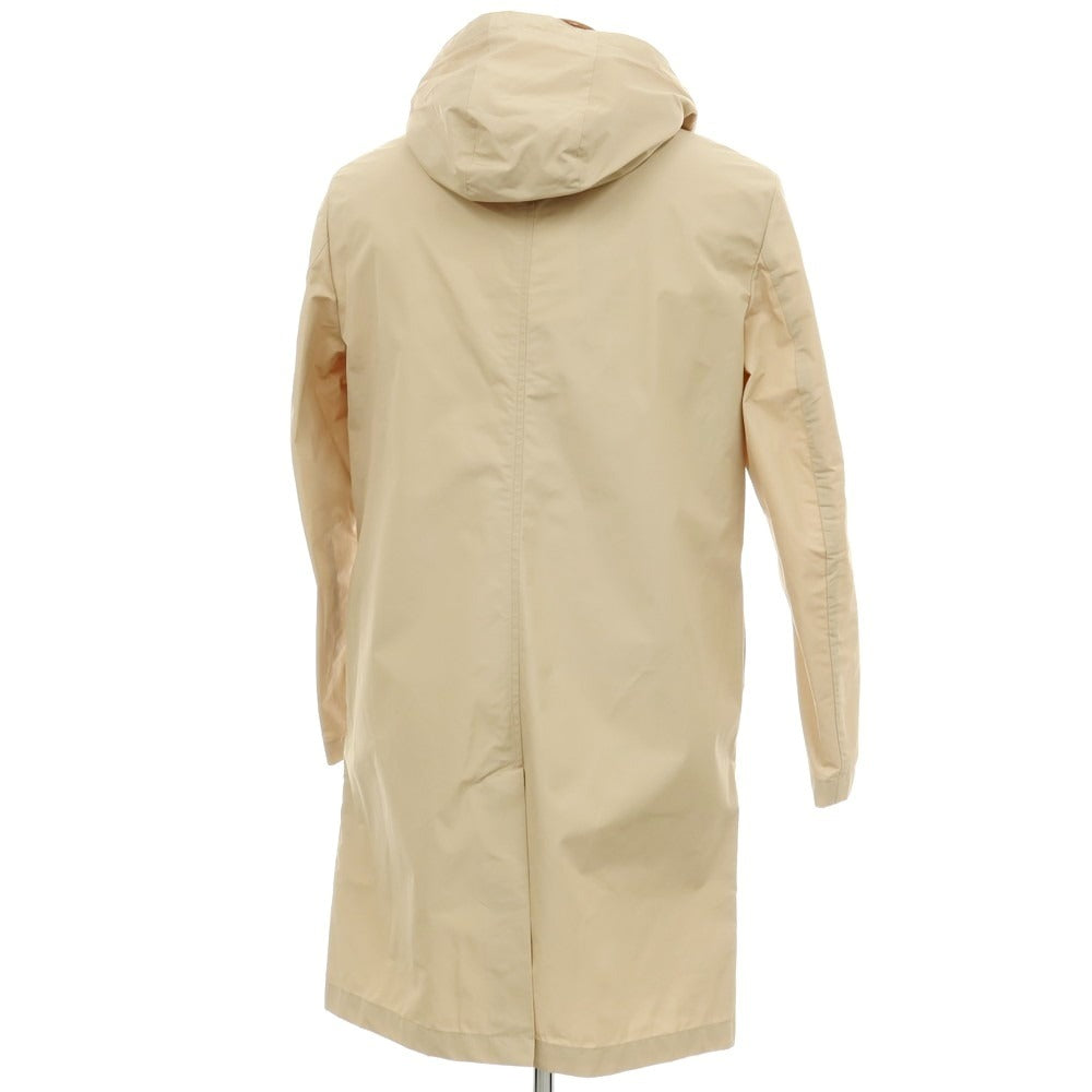 【新品】ラルディーニ LARDINI ポリエステルコットン フーデッドコート ベージュ【サイズ46】【メンズ】 新品】ラルディーニ LARDINI ポリエステルコットン フーデッドコート