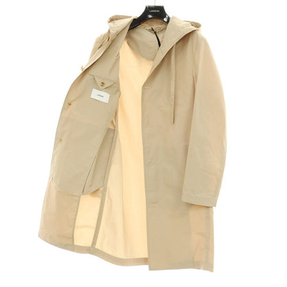 【新品】ラルディーニ LARDINI ポリエステルコットン フーデッドコート ベージュ【サイズ46】【 状態ランクN 】【 メンズ 】