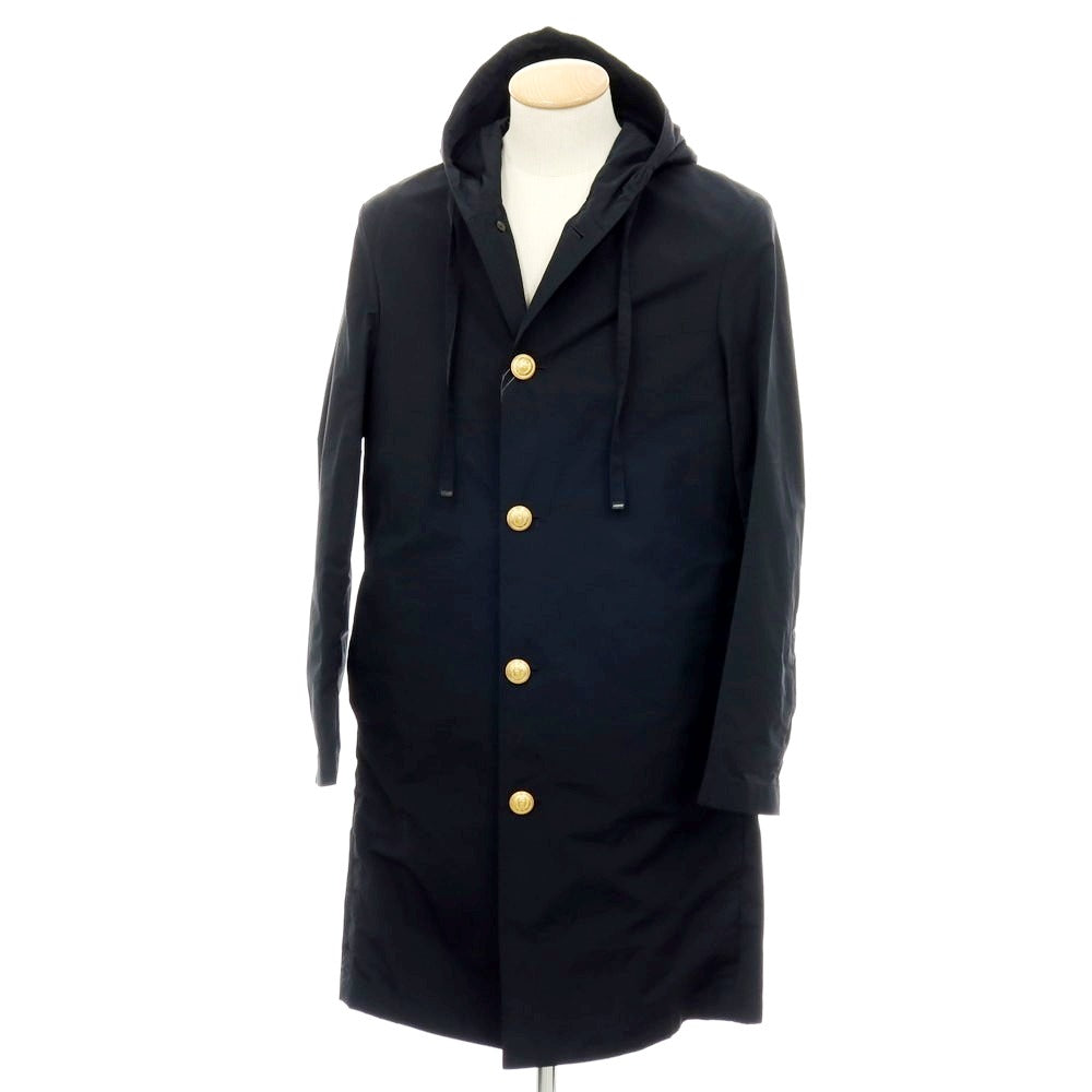 【新品】ラルディーニ LARDINI ポリエステルコットン フーデッドコート ブラック【サイズ44】【 状態ランクN 】【 メンズ 】[CPD]