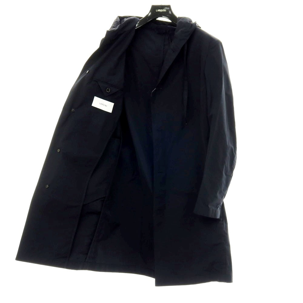 【新品】ラルディーニ LARDINI ポリエステルコットン フーデッドコート ブラック【サイズ44】【 状態ランクN 】【 メンズ 】[CPD]