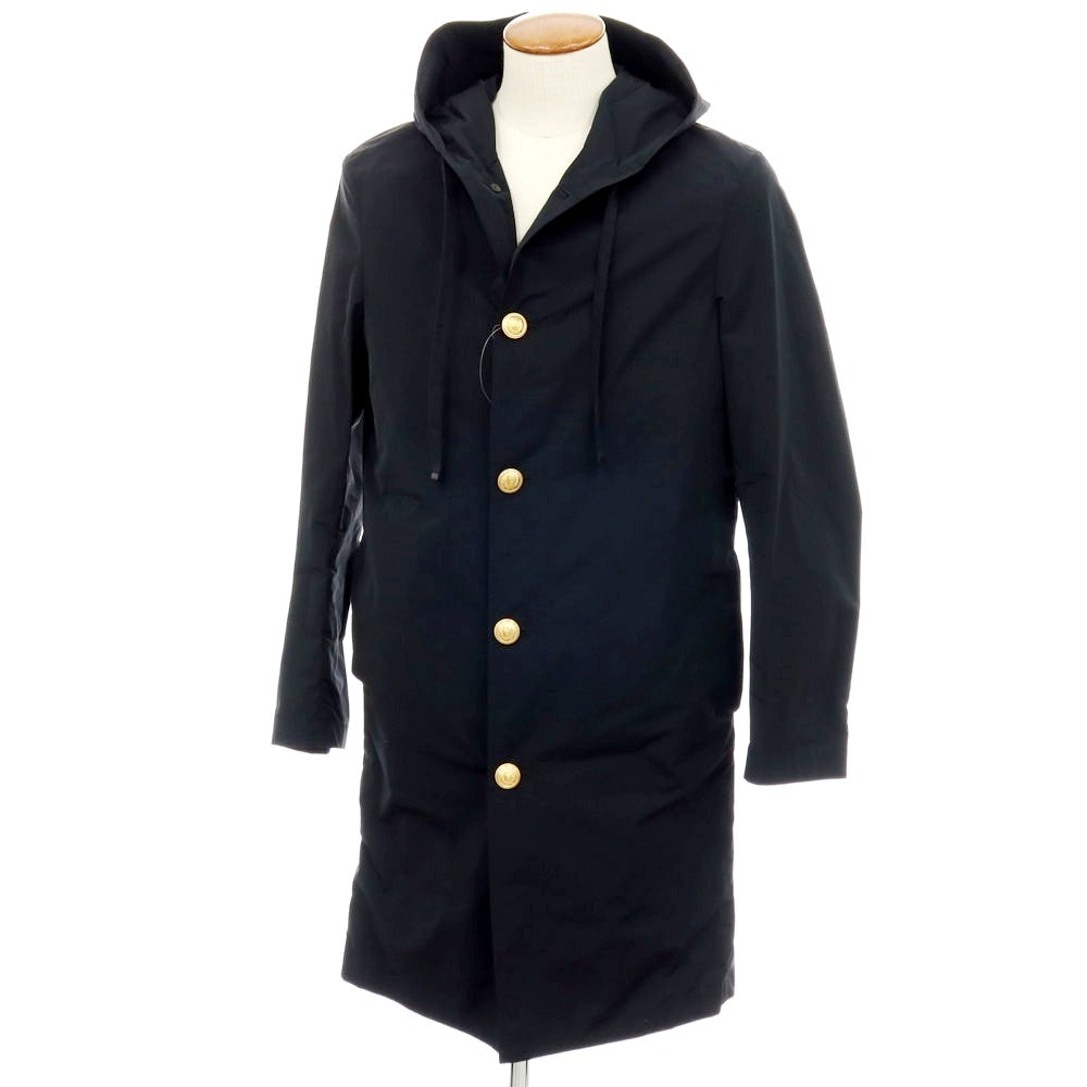 【新品アウトレット】ラルディーニ LARDINI ポリエステルコットン フーデッドコート ブラック【サイズ46】【 状態ランクN- 】【 メンズ 】[DPD]