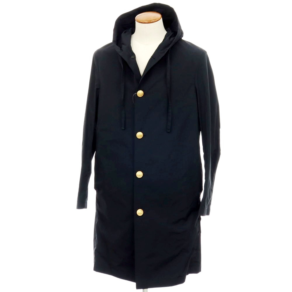 【新品】ラルディーニ LARDINI ポリエステルコットン フーデッドコート ブラック【サイズ48】【 状態ランクN 】【 メンズ 】[DPD]