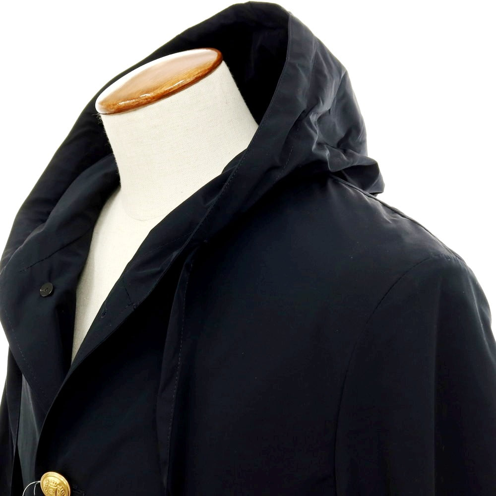 【新品】ラルディーニ LARDINI ポリエステルコットン フーデッドコート ブラック【サイズ48】【 状態ランクN 】【 メンズ 】[DPD]
