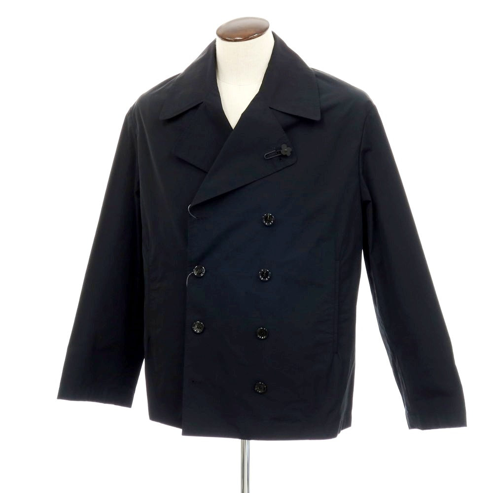 【新品】ラルディーニ LARDINI ポリエステルコットン ピーコート ブラック【サイズ50】【 状態ランクN 】【 メンズ 】[DPD]