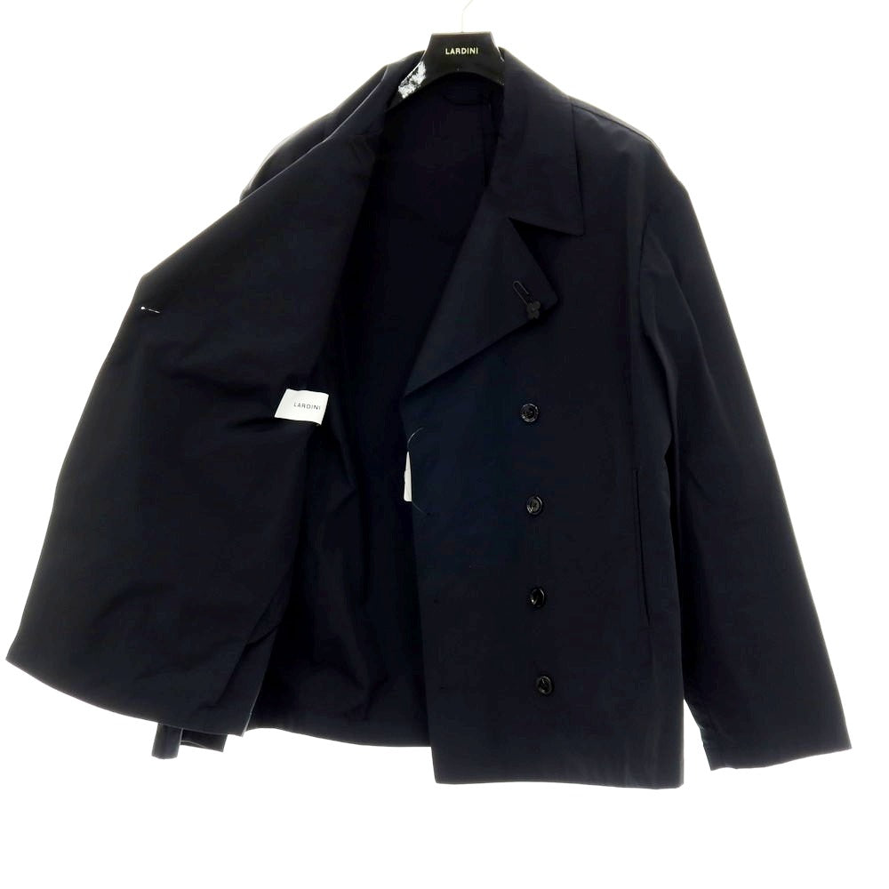 【新品】ラルディーニ LARDINI ポリエステルコットン ピーコート ブラック【サイズ56】【 状態ランクN 】【 メンズ 】[DPD]