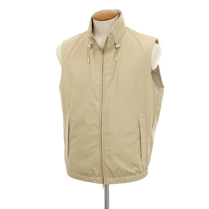 【新品アウトレット】ラルディーニ LARDINI コットンポリエステル スタンドカラージップアップベスト ベージュ【サイズ46】【 状態ランクN- 】【 メンズ 】
