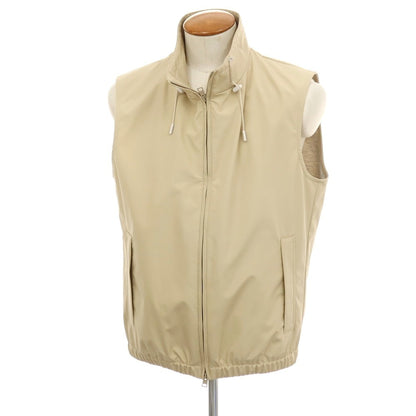 【新品アウトレット】ラルディーニ LARDINI コットンポリエステル スタンドカラージップアップベスト ベージュ【サイズ48】【 状態ランクN- 】【 メンズ 】