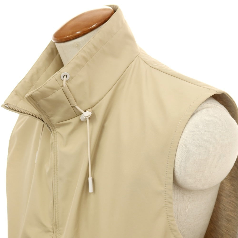 【新品アウトレット】ラルディーニ LARDINI コットンポリエステル スタンドカラージップアップベスト ベージュ【サイズ48】【 状態ランクN- 】【 メンズ 】