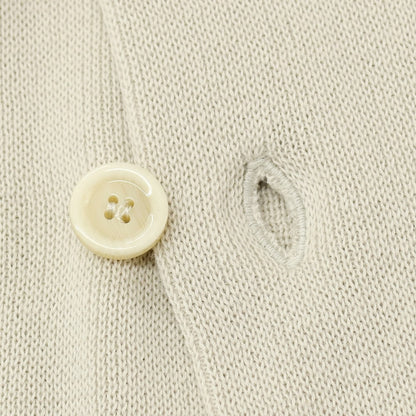 【新品アウトレット】ラルディーニ LARDINI コットン オープンカラー カーディガン サンドベージュxブラウン【サイズL】【 状態ランクN- 】【 メンズ 】