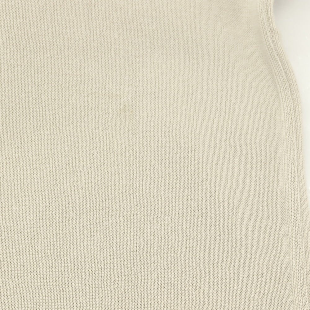 【新品アウトレット】ラルディーニ LARDINI コットン オープンカラー カーディガン サンドベージュxブラウン【サイズL】【 状態ランクN- 】【 メンズ 】[DPD]