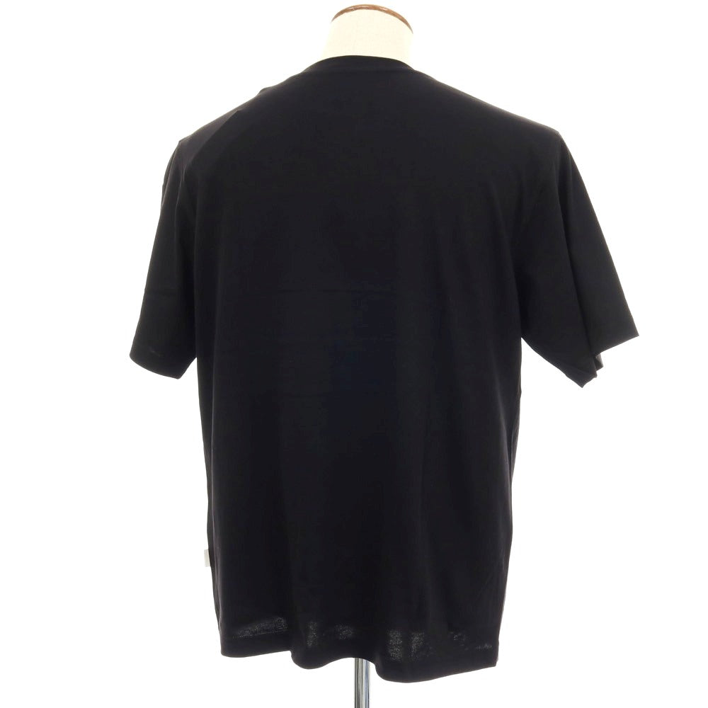 【新品】ラルディーニ LARDINI コットン クルーネック 半袖Ｔシャツ ブラック【サイズM】【 状態ランクN 】【 メンズ 】