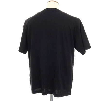 【新品】ラルディーニ LARDINI コットン クルーネック 半袖Ｔシャツ ブラック【サイズM】【 状態ランクN 】【 メンズ 】