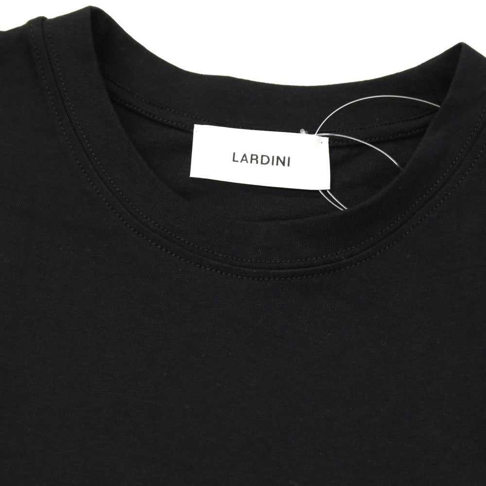 【新品】ラルディーニ LARDINI コットン クルーネック 半袖Ｔシャツ ブラック【サイズL】【 状態ランクN 】【 メンズ 】[CPD]