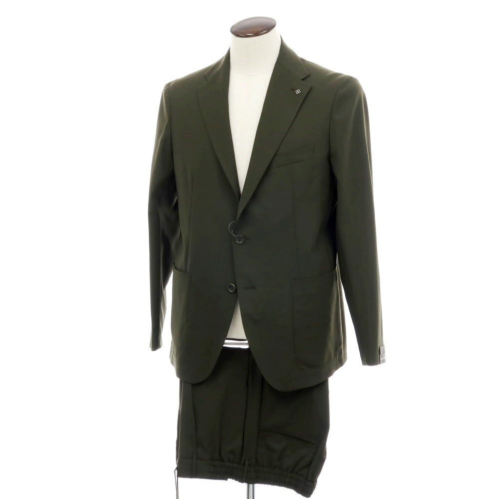 【新品】タリアトーレ TAGLIATORE ストレッチウール 2つボタンスーツ オリーブ【サイズ52】【 状態ランクN 】【 メンズ 】[DPD]