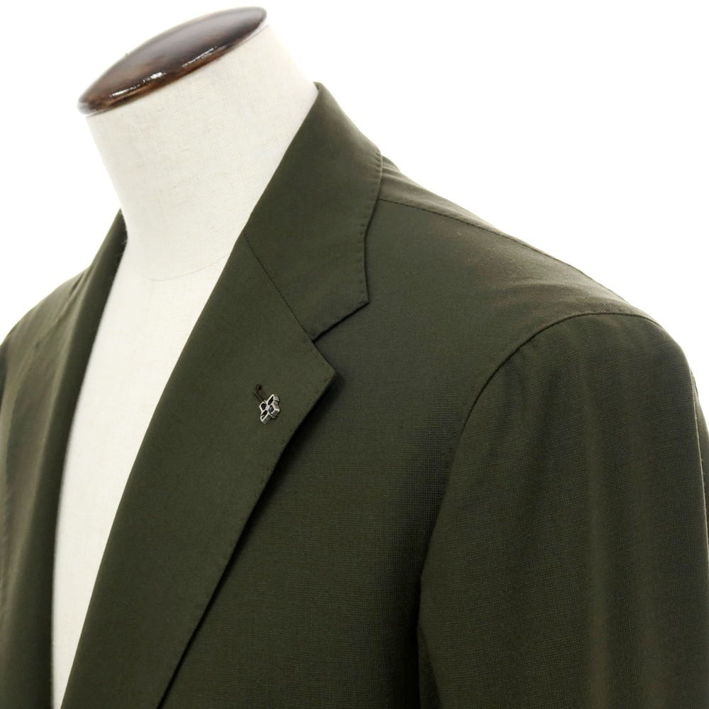【新品】タリアトーレ TAGLIATORE ストレッチウール 2つボタンスーツ オリーブ【サイズ58】【 状態ランクN 】【 メンズ 】[DPD]