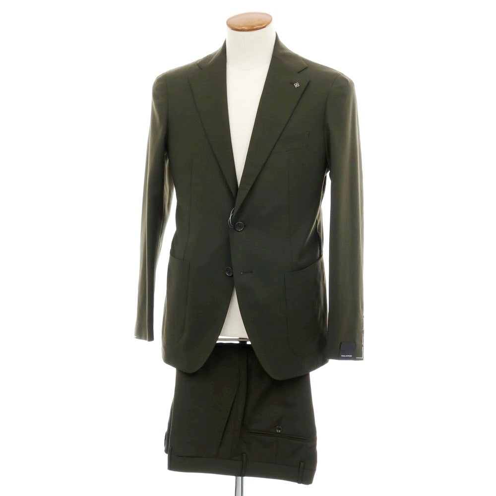 【新品】タリアトーレ TAGLIATORE ストレッチウール 2つボタンスーツ オリーブ【サイズ46】【 状態ランクN 】【 メンズ 】
