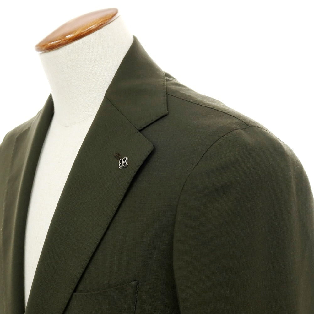 【新品】タリアトーレ TAGLIATORE ストレッチウール 2つボタンスーツ オリーブ【サイズ46】【 状態ランクN 】【 メンズ 】