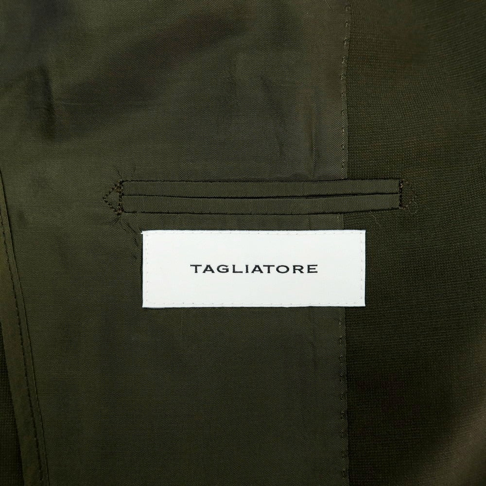 【新品】タリアトーレ TAGLIATORE ストレッチウール 2つボタンスーツ オリーブ【サイズ46】【 状態ランクN 】【 メンズ 】[DPD]