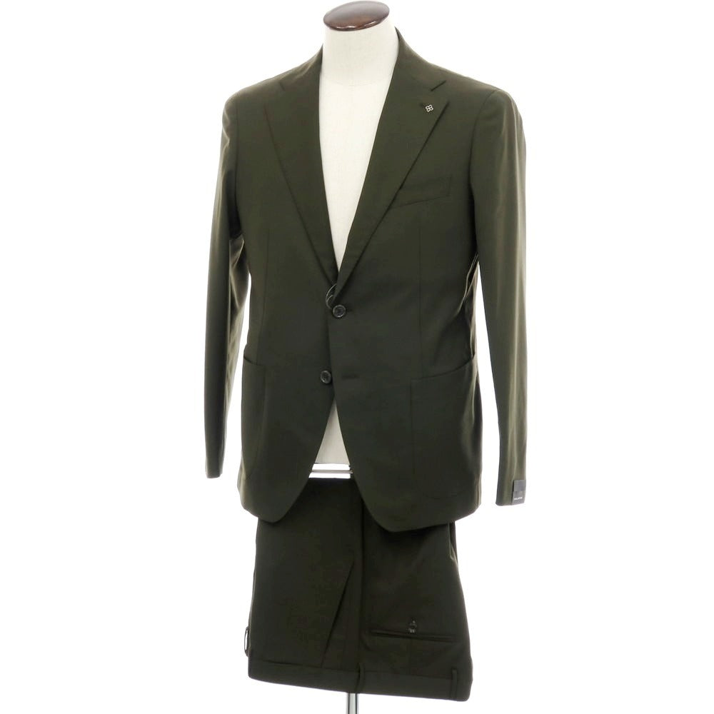 【新品】タリアトーレ TAGLIATORE ストレッチウール 2つボタンスーツ オリーブ【サイズ50】【 状態ランクN 】【 メンズ 】[DPD]