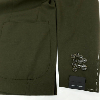【新品】タリアトーレ TAGLIATORE ストレッチウール 2つボタンスーツ オリーブ【サイズ50】【 状態ランクN 】【 メンズ 】