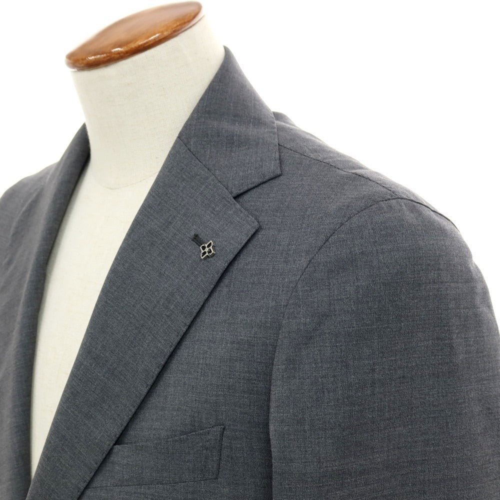 【新品】タリアトーレ TAGLIATORE ストレッチウール 2つボタンスーツ グレー【サイズ46】【 状態ランクN 】【 メンズ 】