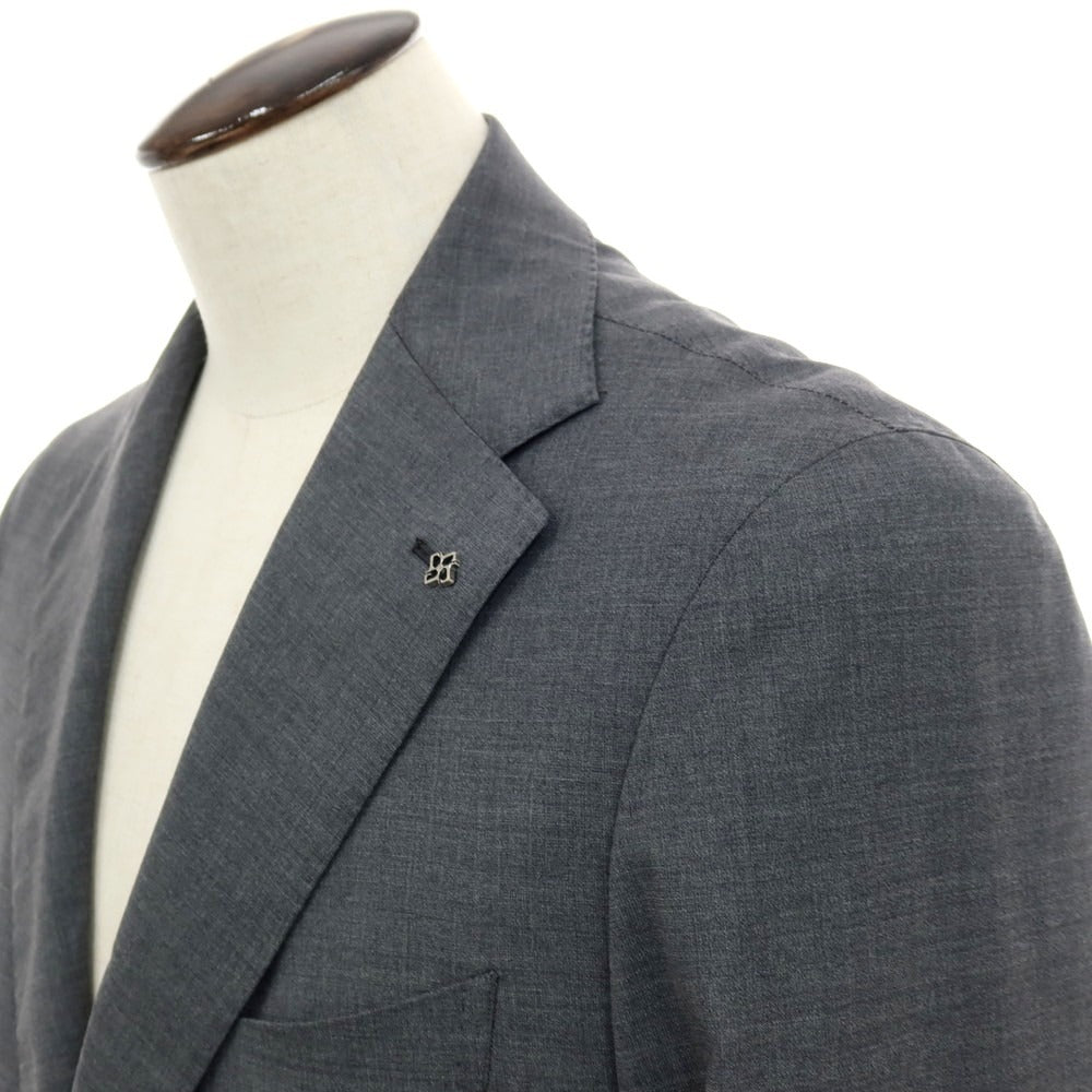 【新品】タリアトーレ TAGLIATORE ストレッチウール 2つボタンスーツ グレー【サイズ54】【 状態ランクN 】【 メンズ 】