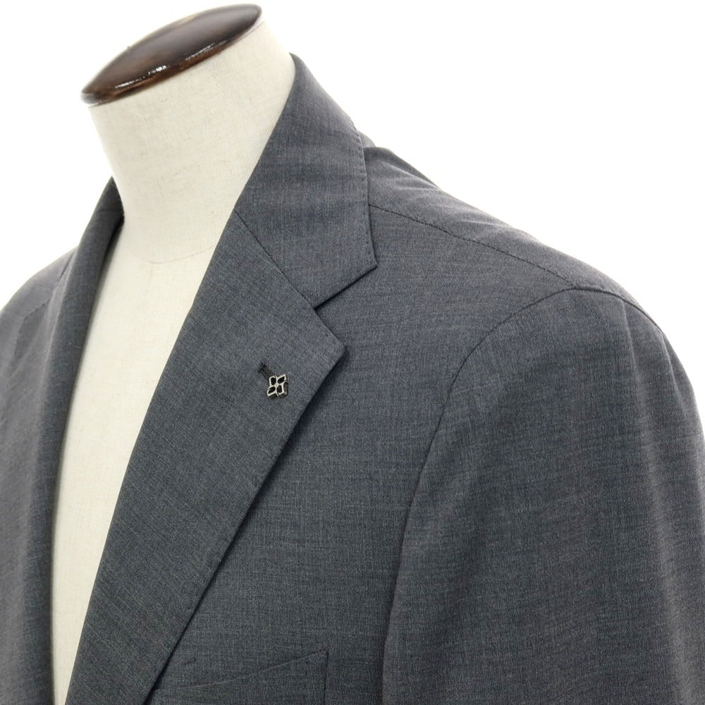 【新品】タリアトーレ TAGLIATORE ストレッチウール 2つボタンスーツ グレー【サイズ56】【 状態ランクN 】【 メンズ 】