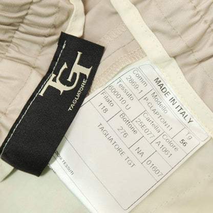 【SALE10%OFF/返品不可】【新品】タリアトーレ TAGLIATORE ストレッチ コットン イージースラックスパンツ ベージュ【 サイズ56 】【 状態ランクN 】【 メンズ 】