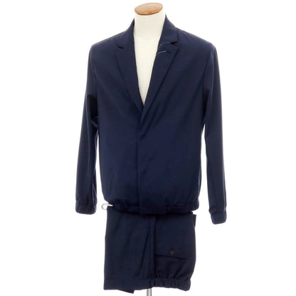 【新品】イーヴォ Hevo ストレッチポリエステルウール セットアップ ネイビー【サイズ上46/下S】【 状態ランクN 】【 メンズ 】