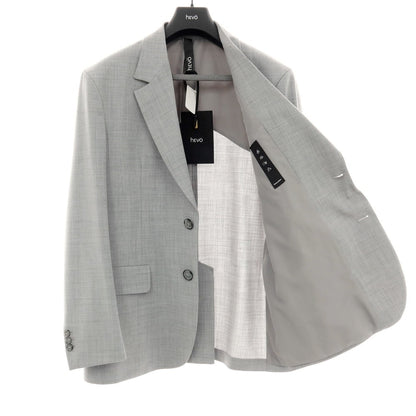 【新品】イーヴォ Hevo ストレッチポリエステルウール 2つボタンスーツ スーツ ライトグレー【サイズ上48/下M】【 状態ランクN 】【 メンズ 】