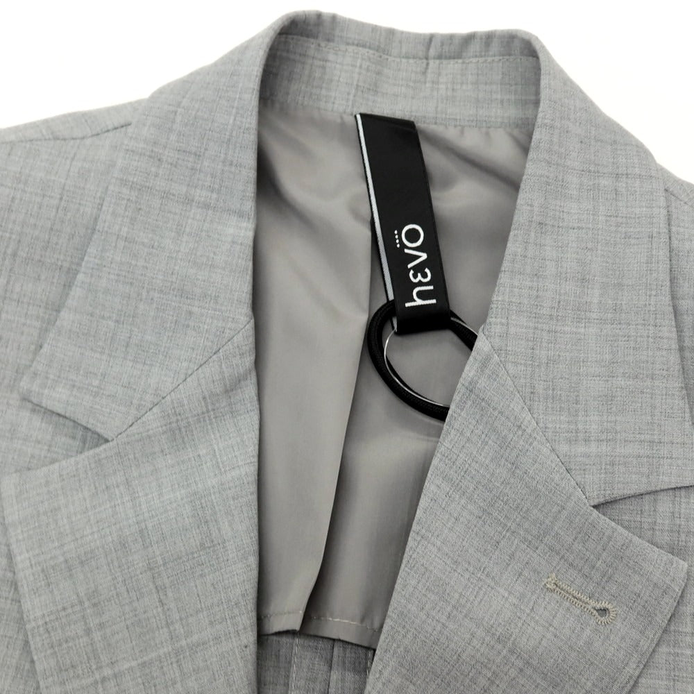 【新品】イーヴォ Hevo ストレッチポリエステルウール 2つボタンスーツ スーツ ライトグレー【サイズ上50/下L】【 状態ランクN 】【 メンズ 】