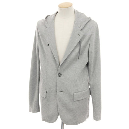 【新品】イーヴォ Hevo コットンナイロン フーデッドジャケット ライトグレー【サイズ44】【 状態ランクN 】【 メンズ 】