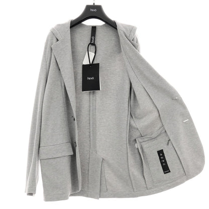 【新品】イーヴォ Hevo コットンナイロン フーデッドジャケット ライトグレー【サイズ44】【 状態ランクN 】【 メンズ 】