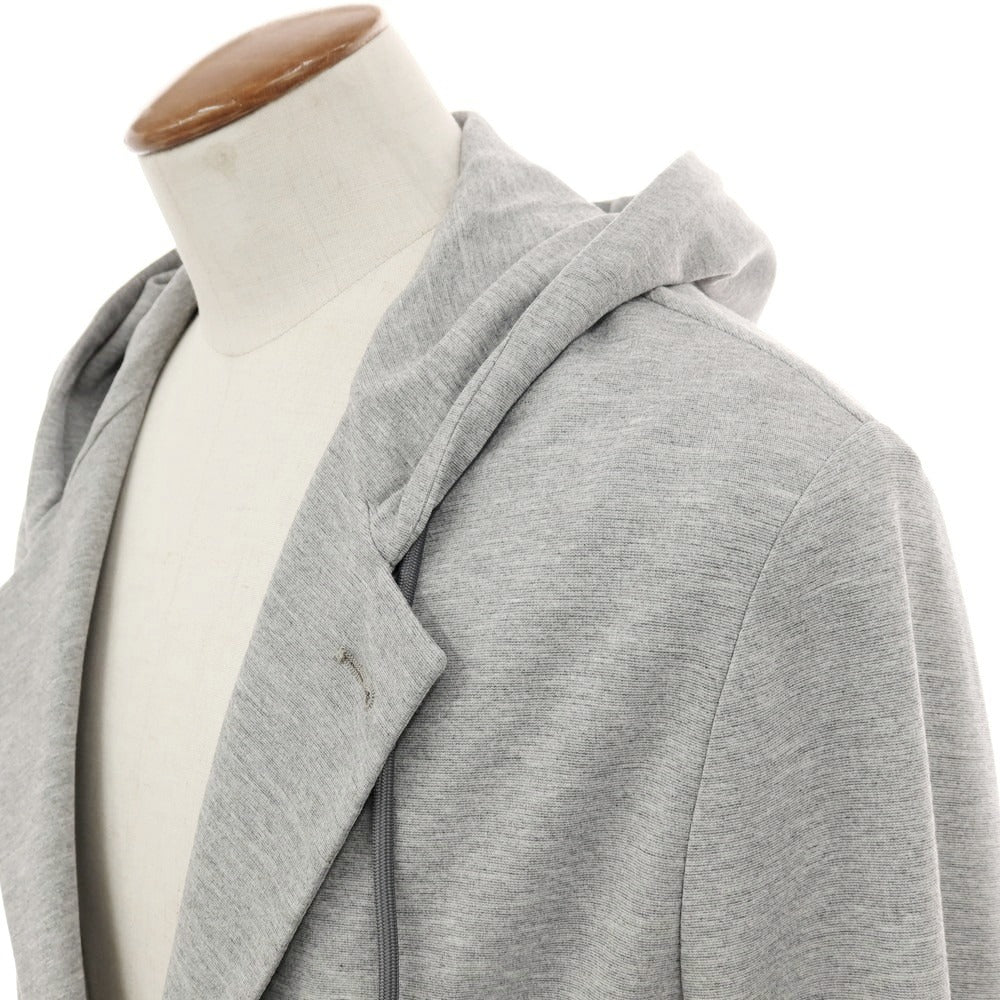 【新品】イーヴォ Hevo コットンナイロン フーデッドジャケット ライトグレー【サイズ46】【 状態ランクN 】【 メンズ 】