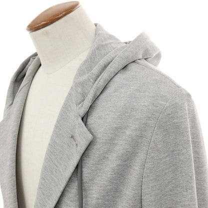 【新品】イーヴォ Hevo コットンナイロン フーデッドジャケット ライトグレー【サイズ46】【 状態ランクN 】【 メンズ 】