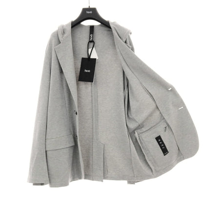 【新品】イーヴォ Hevo コットンナイロン フーデッドジャケット ライトグレー【サイズ54】【 状態ランクN 】【 メンズ 】